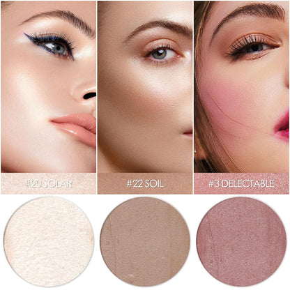 3 Pcs Contour Stick Set,Cream Blush & Highlighter Bronzer Pen,Long Lasting & Smooth Natural Face Contouring.LIGHT-WARM