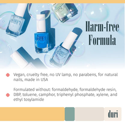duri 160N Tsunami - Neon Blue Nail Polish, Matte Finish, Quick Drying, 0.45 Fl Oz