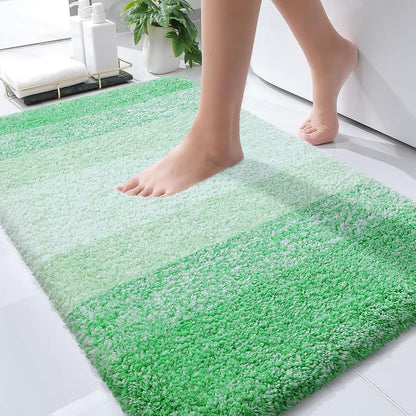 OLANLY Bathroom Rugs Mat 30x20, Extra Soft Absorbent Microfiber Bath Rugs, Rubber Backing, Quick Dry, Machine Washable Bath Mats for Bathroom Floor, Tub and Shower, Home Decor Accessories, Green