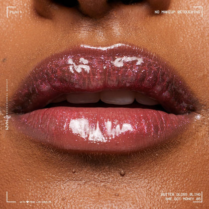 NYX PROFESSIONAL MAKEUP Butter Gloss Bling Lip Gloss, Non Sticky and Shiny Vegan Lip Makeup - She Got Money