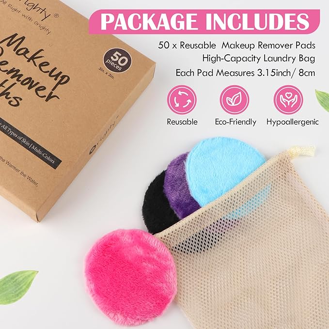 Orighty microfiber makeup remover pads