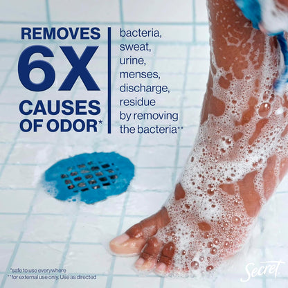 Secret Feminine Wash, 24 HR Deodorizing Feminine Body Wash for Women, Removes 6x Causes of Odor, PH Balanced, Safe to Use Everywhere, Light & Fresh, 8.0 oz