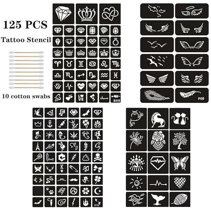 Temporary tattoo kit,6 bottles temporary