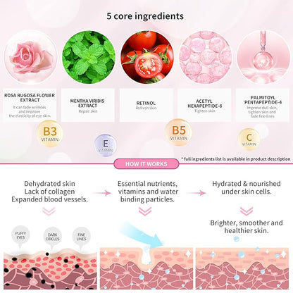 Breylee pink rose eye mask??30