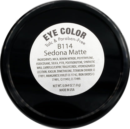 Sedona Matte Pink Brown Taupe Soft Pressed Powder Single Vegan Eyeshadow; Talc, Paraben & Cruelty Free