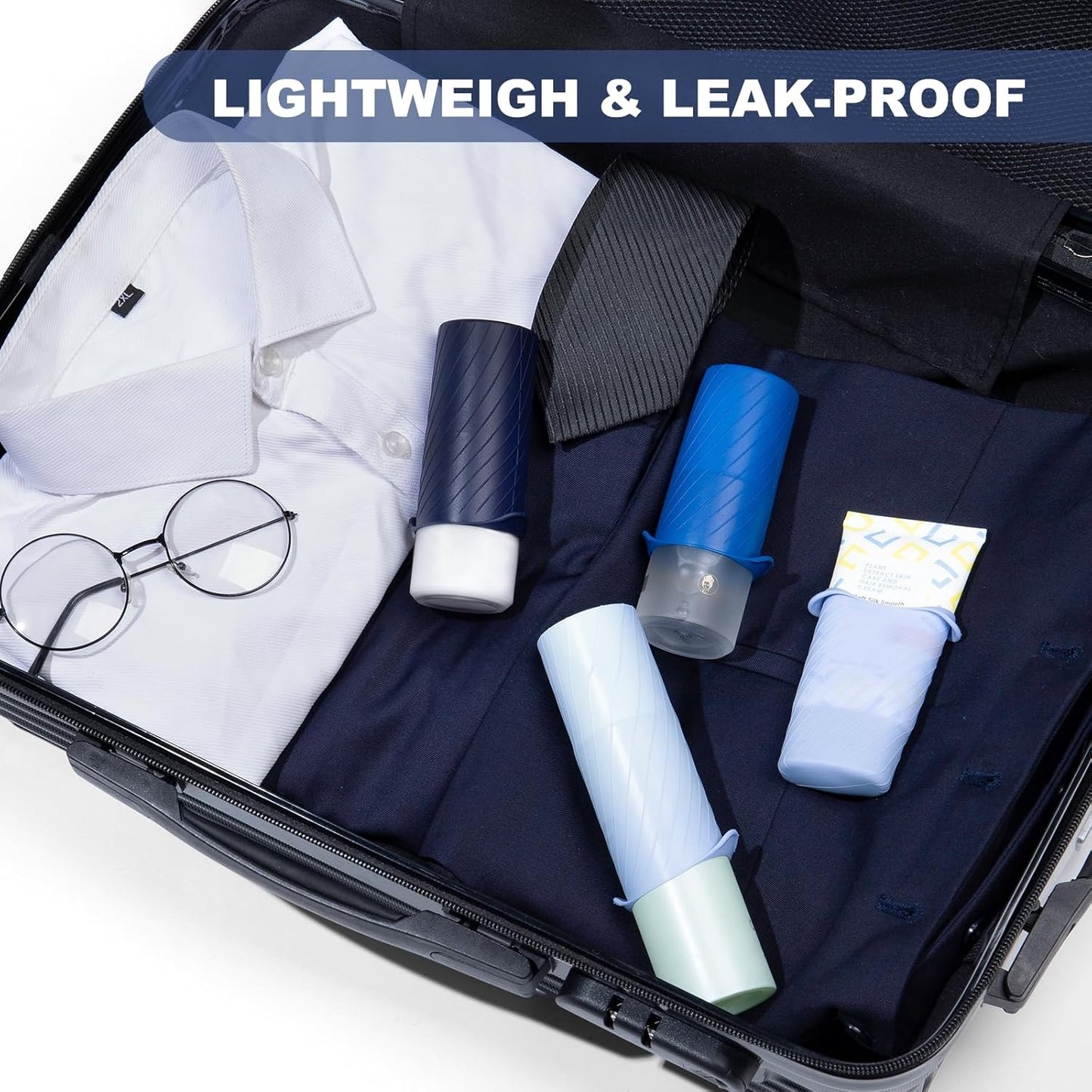 Bottle Covers for Travel, Elastic Sleeves for Leak Proofing, Silicone toiletry Containe sleeves, Leak Locks Travel Accessories for Shampoo Conditioner Wash Body Bottles (16pack)