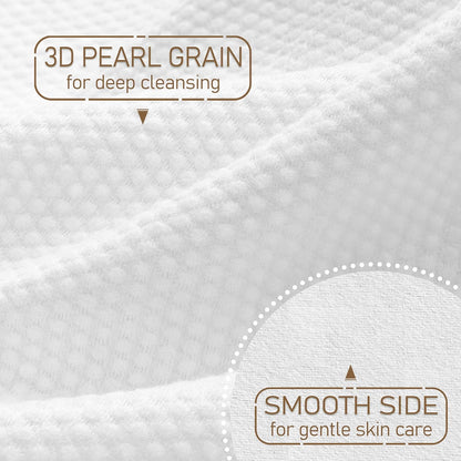 Luxe Bamboo Towel Container (Bamboo Box Towel Holder) with Disposable Face Towels Biodegradable Large Dry Wipes 100 Count Extra Thick Soft Clean Facial Towels for Facial Cleansing