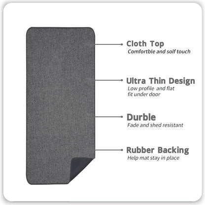 Bath Mat,Ultra Thin Bathroom Runner Rugs,Large Bath Mats for Bathroom,Quick Dry,Non-Slip,Machine Washable,Low Pile,Bath Rug,Shower Outside,Sink,Home Decor Accessories.Dark Grey,1'5"x4'11"（17x59inch）