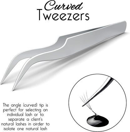 SIVOTE Lash Tweezers for Eyelash Extensions Tweezers for Volume, Isolation & Classic Lashes
