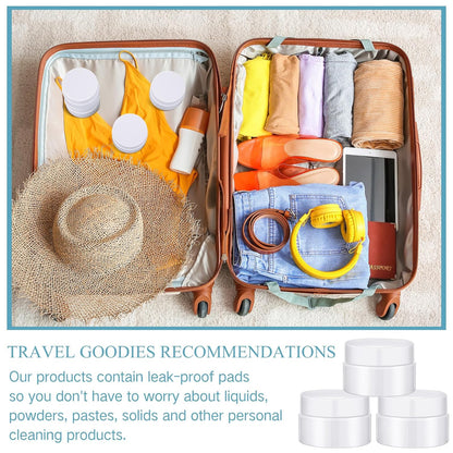 Patelai 4 Pieces Round Wide-mouth Leak Proof Plastic Container Jars with Lids for Travel Storage Makeup Beauty Products Face Creams Oils Salves Ointments DIY Making(1 Ounce,Pure White)