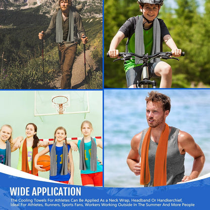 Hosuly 30 Pack Cooling Towels, 40"x12" Ice Breathable Soft Chilly Sweat Rag Microfiber Workout Rags for Gym Cooling Towels for Neck and Face for Yoga Golf Sport Running