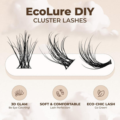 PopUp Cluster Lashes Wispy Cluster Eyelash Extensions 3D DIY Lash Clusters 10-16mm Multilayered Eyelash Clusters, Reusable Fluffy Individual Lashes Cluster(BDD06)