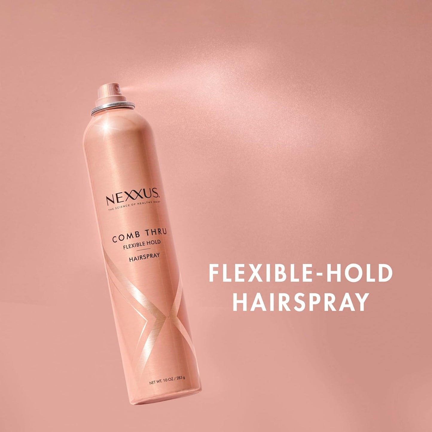 Nexxus Comb Thru Flexible Hold Hair Spray, Brushable Finish, 72H Humidity Shield, 10 oz
