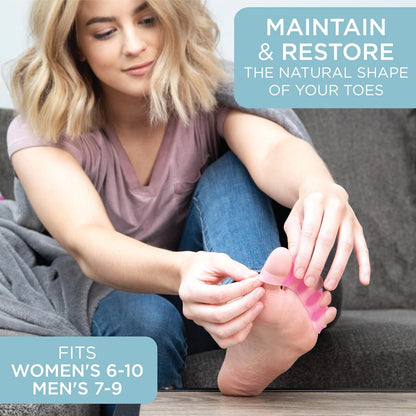 Mind Bodhi Toe Separators/Toe Spacers - For Men and Women - Correcting Bunions and Restoring Toes to Their Original Shape - Regular Size – Pink