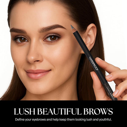 Sorme Natural Definitive Waterproof Eyebrow Pencil 0.04 oz | Smudgeproof Soft Gray Eye Brow Pencil | Dual Purpose Brow Pencil and Brush Combo | High Definition Waterproof Eyebrow Makeup