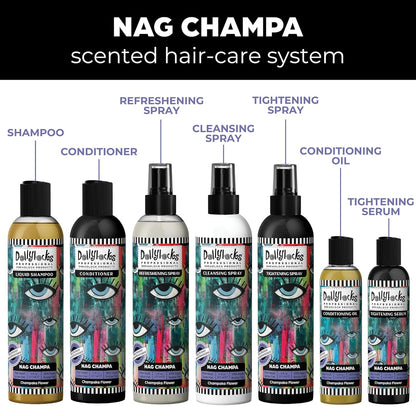 Dollylocks Refreshening Spray – Residue-Free Dreadlock Spray & Loc Moisturizer, Plant Based Deodorizer & Conditioner for Dreads, Vegan & pH-Balanced (Nag Champa Scent, 8oz)