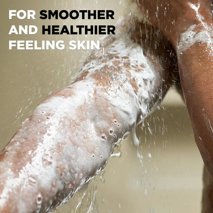 DOVE MEN + CARE Body and Face Scrub Charcoal + Clay Body Wash for Men with 24-Hour Nourishing Micromoisture Technology 30 oz