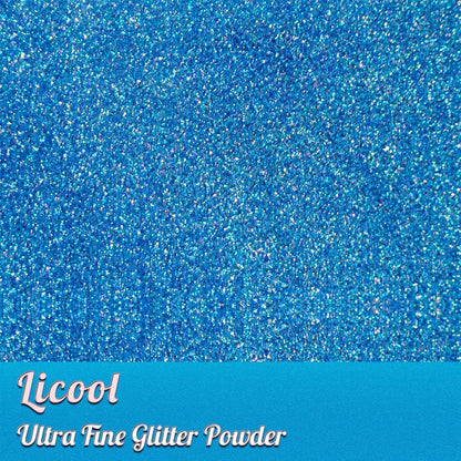 100g/3.5oz Pack Iridescent Rainbow Fine Glitter for DIY Craft, Epoxy Resin, Tumblers, Festival Decoration, Makeup, Body, Eye, Nail Art (Iridescent Magic Blue)