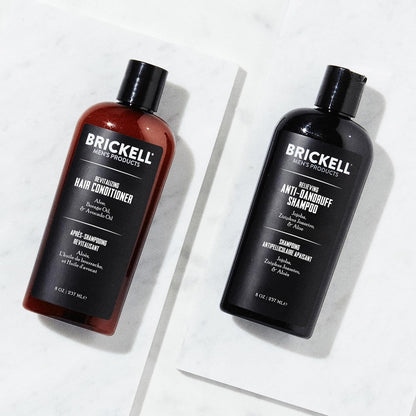 Brickell Men’s Daily Relieving Hair Care Routine, Dandruff Shampoo and Conditioner Set For Men, All Natural and Organic, Scented