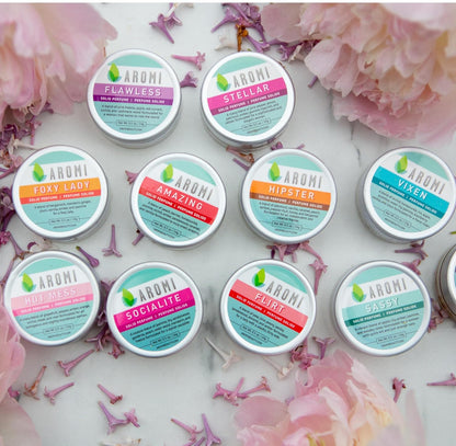 Aromi Sassy Solid Perfume | Fresh, Fruity Fragrance, Vegan, Cruelty-free, Clean Scent, Apple, Jasmine, Amber, Wax Based, Travel, Gift, Handmade (Sassy)