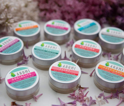 Aromi Flirt Solid Perfume | Floral, Woodsy Fragrance, Vegan, Cruelty-free, Almond, Peony, Vanilla Scent, Wax-Based, Women's Gift, Travel, Handmade (Flirt)
