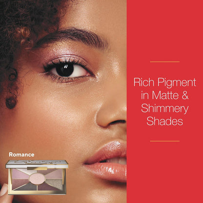 Mirabella Eye Love You Neutral Shimmer Eyeshadow Palette - Makeup Palette w/Ultra Pigmented Pressed Powders, Creamy Matte & Shimmer Pink Eyeshadow Shades - Romance