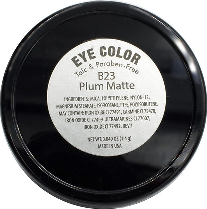 Warm Plum Matte Dark Mauve Purple Red Pressed Powder Single Vegan Eyeshadow; Talc, Paraben & Cruelty Free