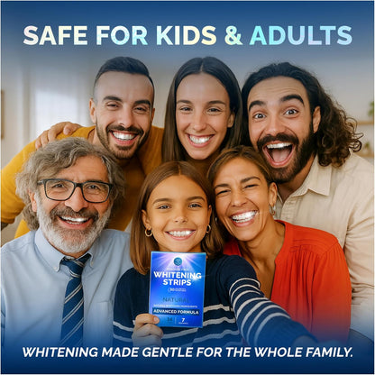 Whitening Strips for Sensitive Teeth – Enamel Safe, Peroxide-Free Coconut Teeth Whitening Strips with Natural Enzymes – Gentle White Stips for Sensitive Gums (14 Count, Mint)