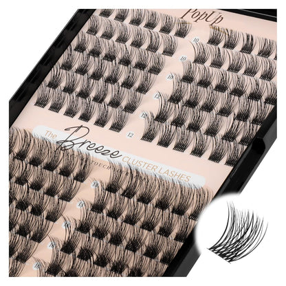 PopUp Lash Clusters, DIY Eyelash Extensions Mega Volume Individual Lashes Eyelash Clusters Extensions Wispy Lashes Cluster DIY at Home(703)