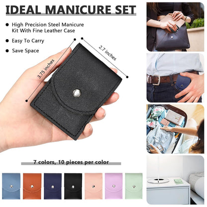 70 Set Manicure Set Bulk Professional Nail Care Kit Nail Clippers Kit Stainless Steel Pedicure Set with Travel Case Multicolor Portable Grooming Kits Gifts for Men Women (4 in 1,2.7x3.75'')