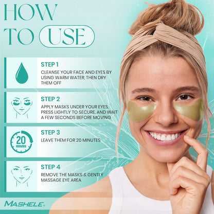 Korean 60pcs Aloe Vera Collagen Under Eye Gel Patches Mask, Treatment for Puffy Eyes, Dark Circles, Anti Wrinkle Pads, Moisturizing for Women and Men (60pcs patches aloe vera)