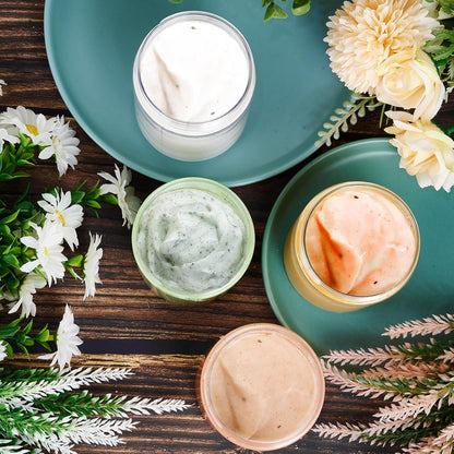 50 Pack 4 OZ Plastic Jars Round Clear Cosmetic Container with White Lids, Eternal Moment Slime Jars for Lotion, Cream, Ointments, Makeup, Eye shadow, Rhinestone, Samples, Pot, Travel Storage