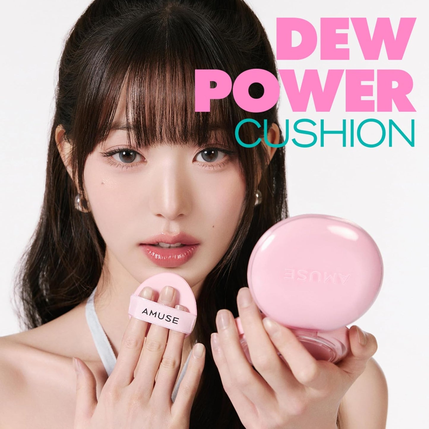 Amuse SEOUL DEW POWER VEGAN CUSHION FOUNDATION | Dewy, glow, long-lasting, double coverage, clean beauty, lightweight, natural look, foundation for sensitive skin, hydrating cushion (04 TAN)
