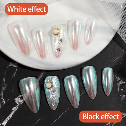 Artdone Aurora Chrome Nail Powder, Iridescent Unicorn Powder Metallic Mirror Effect Pigment Pearlescent Mermaid Pearl Glitter Dust Kit, Nail Art Decoration, Resin Craft