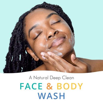 Face & Body Wash [6.7 Fl Oz] Skin Care for Acne and Folliculitis-Prone Skin - Gentle Everyday Exfoliating Cleanser with Mandelic Acid and Botanicals