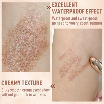 FV Cream Shimmer Eyeshadow Stick，Long Lasting & Waterproof, Multi-Use & High Pigment Eyeshadow Makeup Stick, Champagne Shimmer