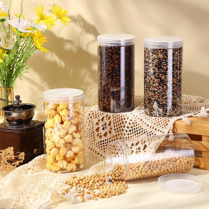 Patelai 4 Pieces Round Wide-mouth Leak Proof Plastic Container Jars with Lids for Travel Storage Makeup Beauty Products Face Creams Oils Salves Ointments DIY Making(32 Ounce,Clear)