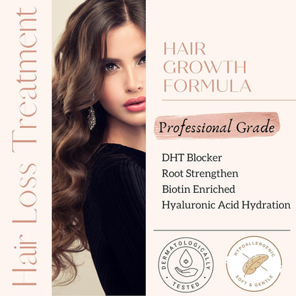 Hair Growth Serum – Advanced Biotin with Caffeine, Peptides, Botanical Extract for Thicker, Fuller, Longer Hair, Reduces Hair Thinning, Hair Regrowth Tonic, Hair Loss Treatment for Men & Women, 30ml