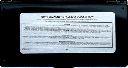 Matte Black, Medium Brown and Off White Vegan Eyeshadow Trio Palette; Talc, Paraben & Cruelty Free