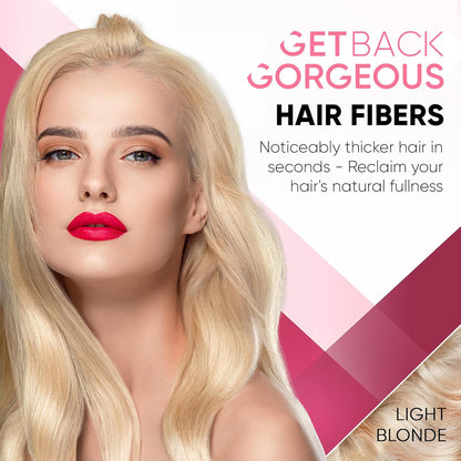 GBG Hair Fibers for Thinning Hair & Bald Spots (Light Blonde) - 25g Bottle - Conceals Hair Loss - Instant Cover Up & Volume in 30 Seconds, Hair Powder for Women & Men - Cruelty Free