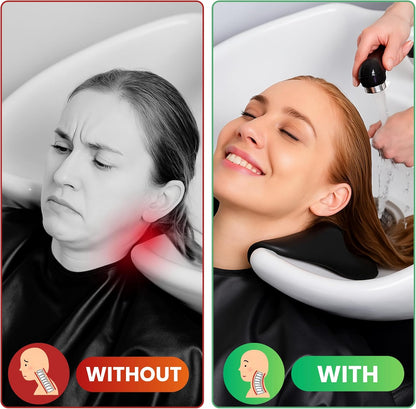 Premium 2 Piece Gel Cushion Set for head Portable Shampoo Bowl Neck Rest Sink Hair Washing Basin Waterproof Support Pillow for Tub Salon Lavacabezas European Chair