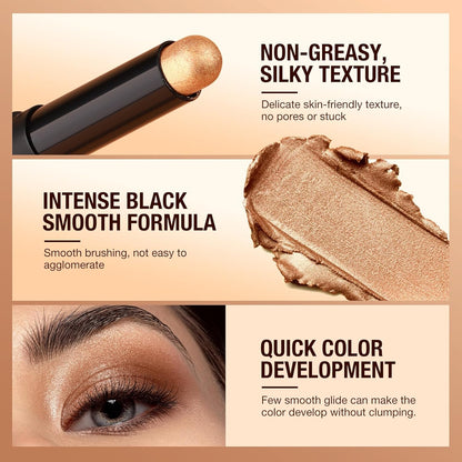 Jolilab Eyeshadow Stick Set, 8 Colors Matte Professional Bright-Colored Contouring and Highlight Stick, Cream Waterproof Long Lasting High Pigmented Eye Shadow. (8, A1)