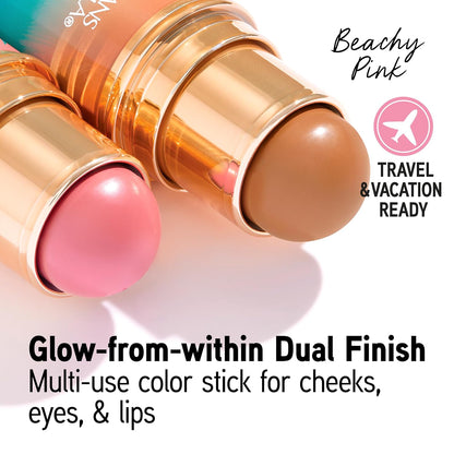 Physicians Formula Butter Glow & Go Multiuse Stick, Ultra-Creamy Radiant Finish Formula with Murumuru Butter, Vegan & Cruelty-Free- Beachy Pink