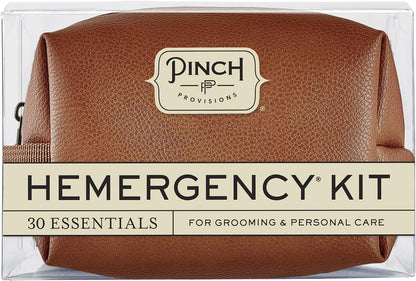 Pinch Provisions Hemergency Kit for Men, includes 30 Style & Grooming Essentials, Gift & Accessory for Grooms, Best Man, Personal Care, Travel or Cars