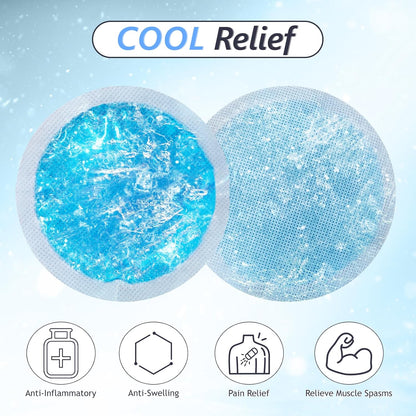 Hot & Cold Gel Packs for Pain Relief 8PCS Reusable Blue Cold Pack Ice Packs with Cloth Backing for Swelling, Bruises, Injuries, Surgery, Toothache (8 Pack)