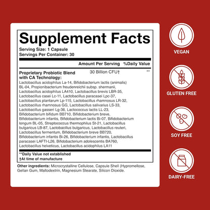 ACTIVATEDYOU Advanced Restorative Probiotic for Daily Use- 30 Strain Digestive Gut Health & Immune Function Support- Acidophilus Supplement for Radiant-Looking Skin (30 Capsules)