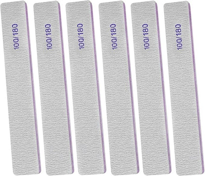 100/180 Grit Nail File (6