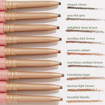 Chella Eyebrow Pencil – Easy-to-Use Brow Definer for Shaping, Filling & Blending – Long-Wear Ebony Eyebrow Pencils for Women with Precise Tip (Ebony)