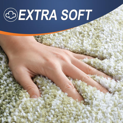 OLANLY Bathroom Rugs Mat 30x20, Extra Soft Absorbent Microfiber Bath Rugs, Rubber Backing, Quick Dry, Machine Washable Bath Mats for Bathroom Floor, Tub and Shower, Home Decor Accessories, Dark Green