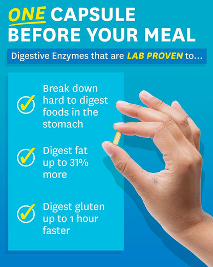 Zenwise Health Digestive Enzymes for Gut Health & Bloating Relief - Multi Enzymes Digestion Supplement with Probiotics, Bromelain & Papaya for Digestive Health Support - Men & Women - 60 Count